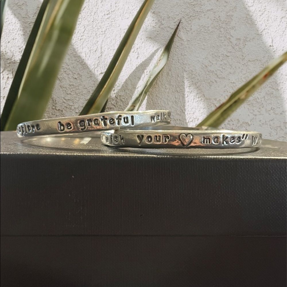 CANADIAN made pewter silver bangles​​​